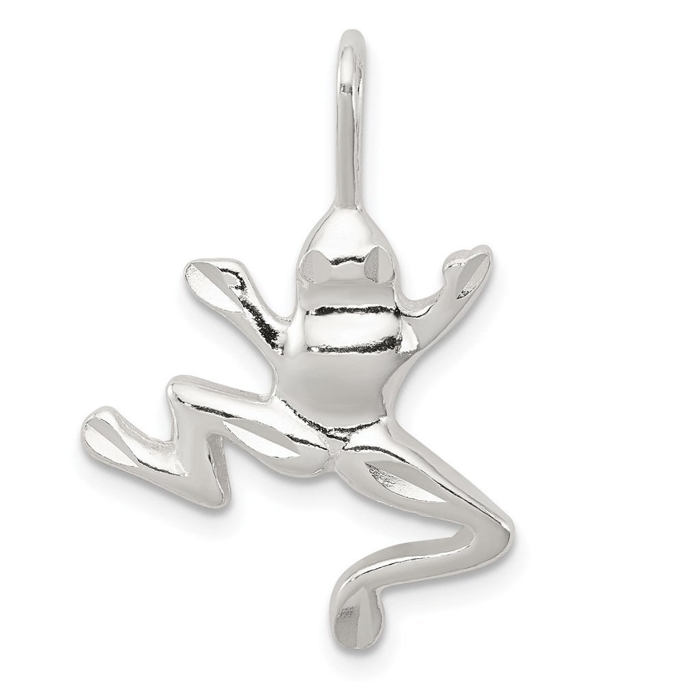 925 Sterling Silver Frog Bracelet or Necklace Charm